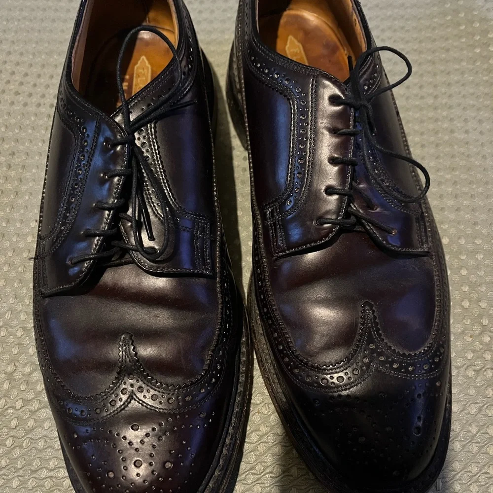 Vintage 1960 Florsheim Imperial Men's Leather Wingtip Oxfords Size 11 Brown